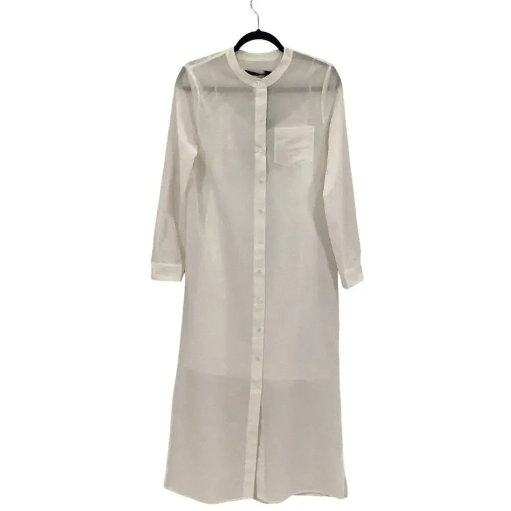 Jenni Kayne Capri Caftan Dress In Ivory Size XS Button Up - Picture 2 of 16